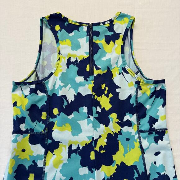 TITLE NINE Stretch Buttah Pieced Racerback Athletic Dress Women's Sz M Aqua Sea - Picture 7 of 15